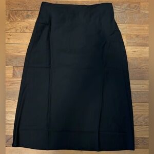 JCrew Black Midi Slip Skirt